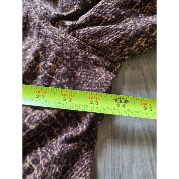 Chaps Womens 2X Snake Print Denim Jacket Brown Button-Up Cotton Blend - Picture 7 of 7